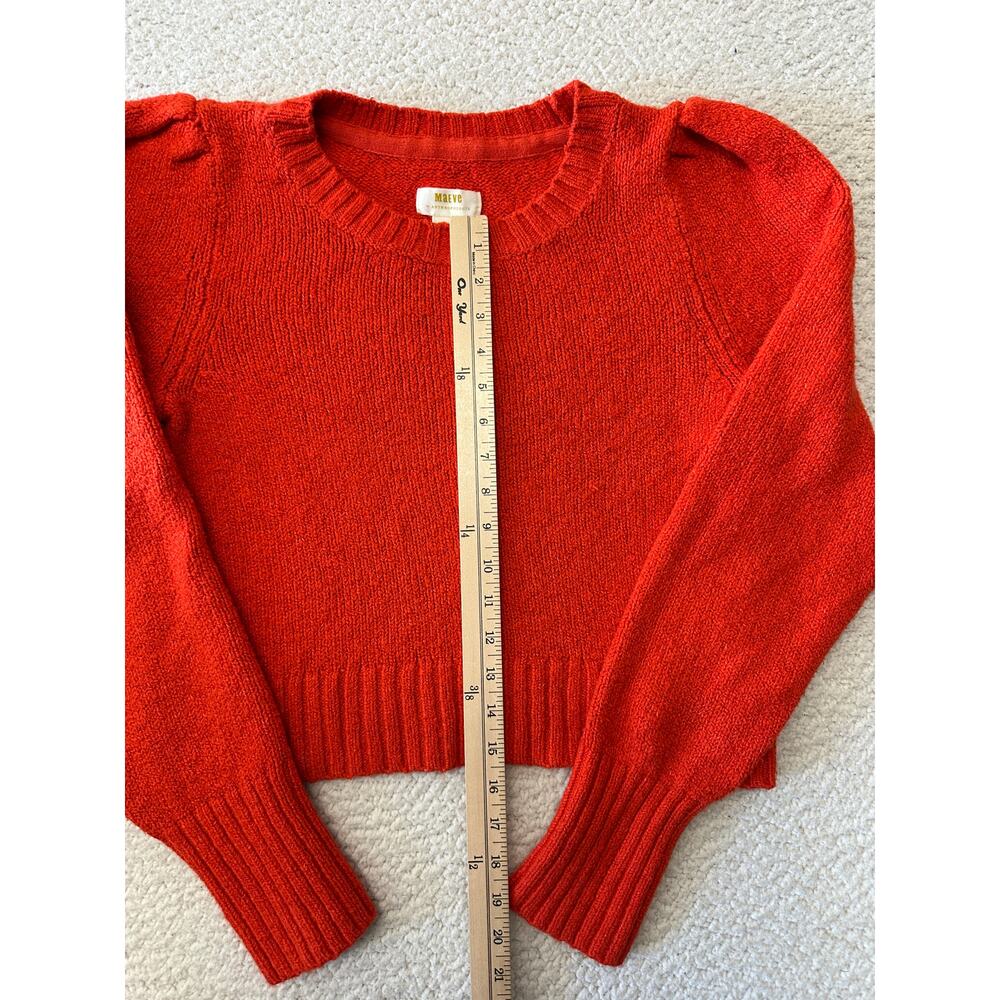Maeve Crewneck Puff Sleeve Sweater Medium - Picture 2 of 9